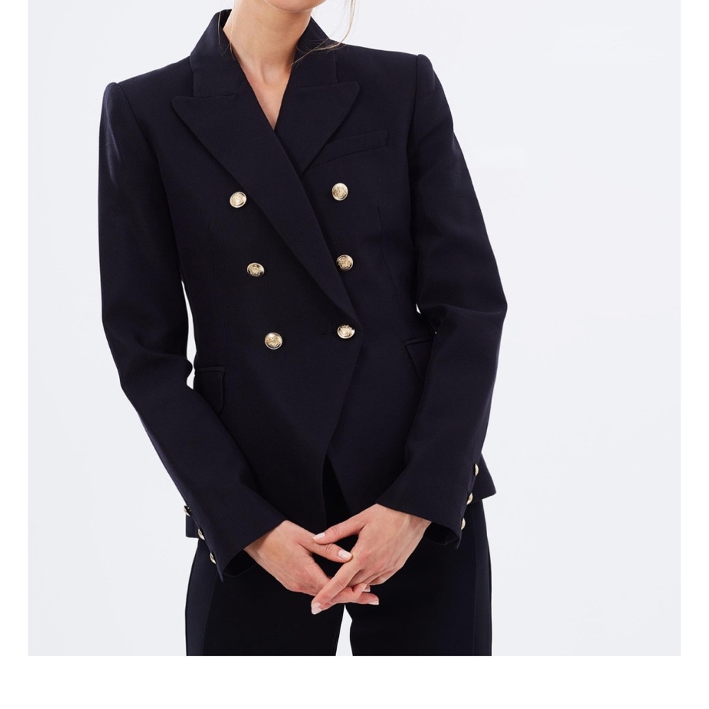Women's Double-Breasted Black Blazer